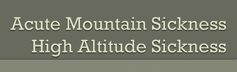 Altitude sickness symptoms can range from uncomfortable to life-threatening. But with some planning and precautions, you can avoid this condition. The best way to prevent it is to move at a slower pace and let your body adjust. If you notice symptoms at high elevation, don’t push yourself to go farther. Get back down to a lower elevation and let your body adjust before moving up, slowly and carefully. Who is at risk for altitude sickness? Anyone can get altitude sickness. Your age, sex and general health don’t seem to affect your risk. You may be at higher risk if you: • Have a lung or heart condition: Your healthcare provider may recommend avoiding high altitudes if possible. • Are pregnant: Talk to you provider before traveling to a high-altitude location. • Live at low elevation: Since your body isn’t used to higher altitudes, you have a greater risk for symptoms. If you’re planning a trip